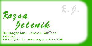 rozsa jelenik business card